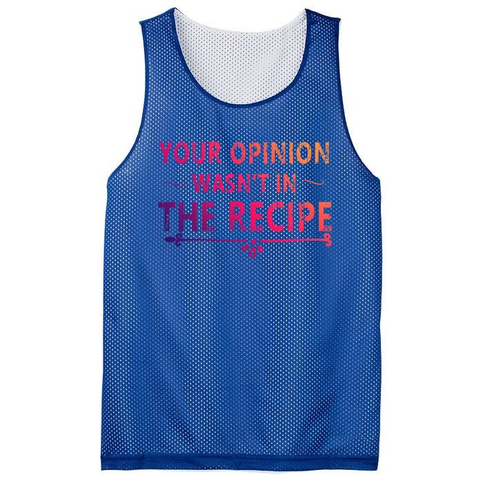 Your Opinion Wasnt In The Recipe Korean Bulgogi Cool Gift Mesh Reversible Basketball Jersey Tank