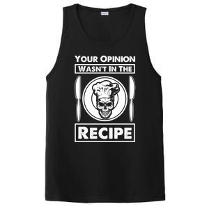 Your Opinion Wasnt In The Recipe Skull Food Funny Gift PosiCharge Competitor Tank