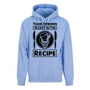 Your Opinion Wasnt In The Recipe Skull Food Funny Gift Unisex Surf Hoodie