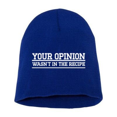 Your Opinion Wasnt In The Recipe Gift Short Acrylic Beanie