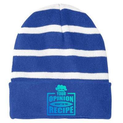 Your Opinion Wasnt In The Recipe Cleaning Dishwasher Gift Striped Beanie with Solid Band