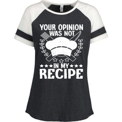 Your Opinion Was Not In My Recipe Gift Enza Ladies Jersey Colorblock Tee