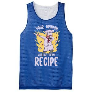 Your Opinion Was Not In My Recipe Dabbing Cooking Chef Gift Mesh Reversible Basketball Jersey Tank