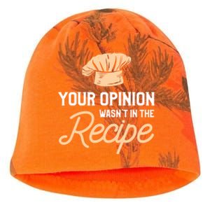 Your Opinion Wasn’t In The Recipe Gift For Cooking Chef Great Gift Kati - Camo Knit Beanie