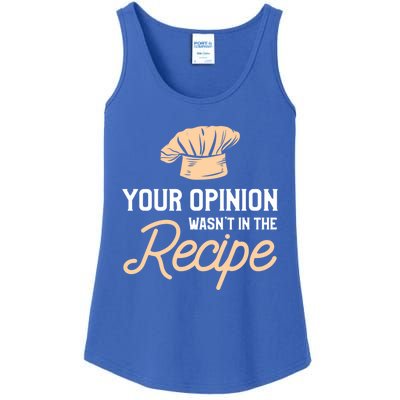 Your Opinion Wasn’t In The Recipe Gift For Cooking Chef Gift Ladies Essential Tank