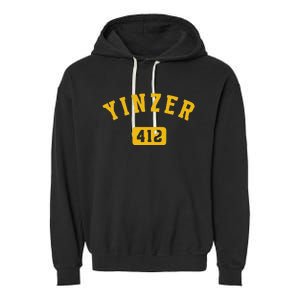 Yinzer Pittsburgh 412 Yinz Pennsylvania Gift Garment-Dyed Fleece Hoodie