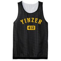 Yinzer Pittsburgh 412 Yinz Pennsylvania Gift Mesh Reversible Basketball Jersey Tank