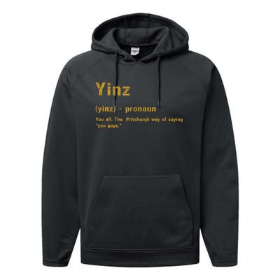 Yinz Pittsburgh 412 Steel City Yinzers Pittsburghese Performance Fleece Hoodie