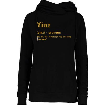 Yinz Pittsburgh 412 Steel City Yinzers Pittsburghese Womens Funnel Neck Pullover Hood