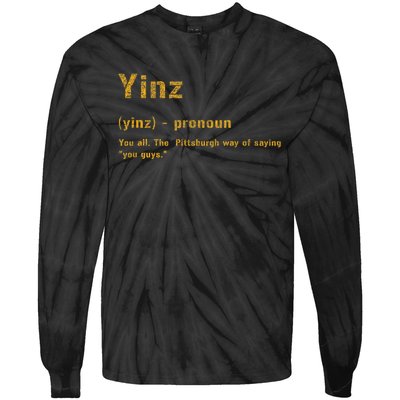 Yinz Pittsburgh 412 Steel City Yinzers Pittsburghese Tie-Dye Long Sleeve Shirt