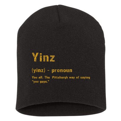 Yinz Pittsburgh 412 Steel City Yinzers Pittsburghese Short Acrylic Beanie