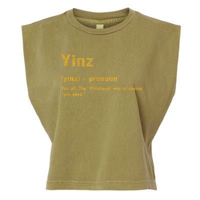 Yinz Pittsburgh 412 Steel City Yinzers Pittsburghese Garment-Dyed Women's Muscle Tee