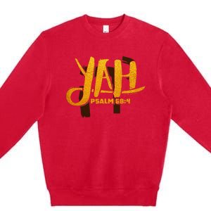 Yah Psalm 684 Hebrew Israelite Yahweh Yhwh Premium Crewneck Sweatshirt