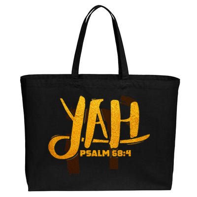 Yah Psalm 684 Hebrew Israelite Yahweh Yhwh Cotton Canvas Jumbo Tote