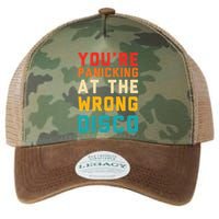 YouRe Panicking At The Wrong Disco Retro Legacy Tie Dye Trucker Hat