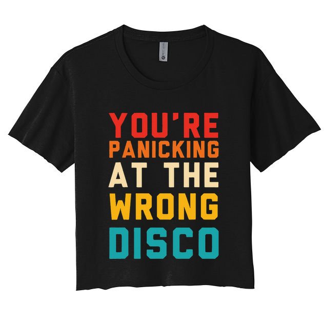 YouRe Panicking At The Wrong Disco Retro Crop Top