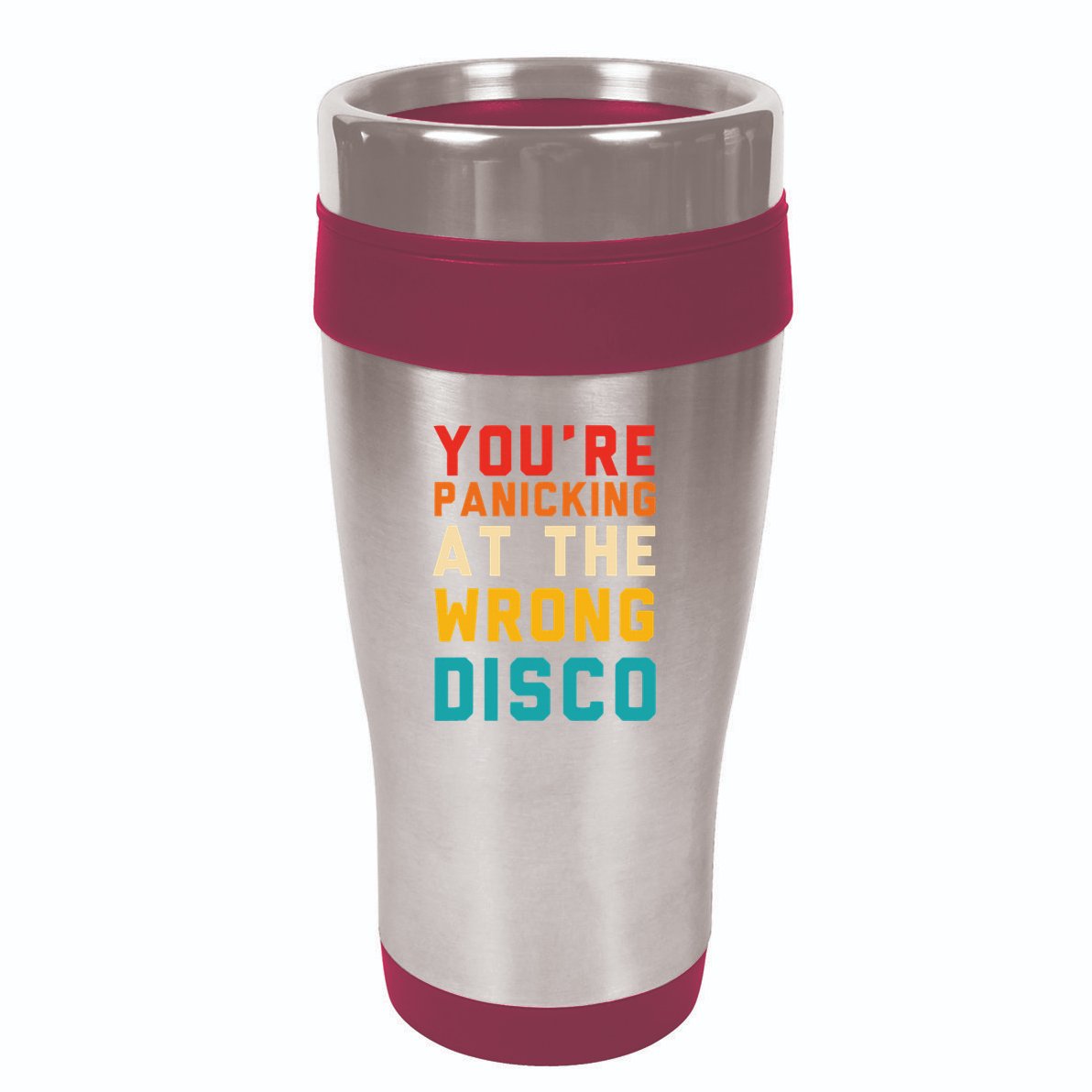 YouRe Panicking At The Wrong Disco Retro 16oz Travel Tumbler