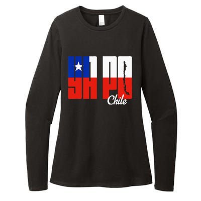 Ya Po Chile Flag And Map Word Fill Womens CVC Long Sleeve Shirt