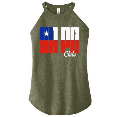 Ya Po Chile Flag And Map Word Fill Women’s Perfect Tri Rocker Tank