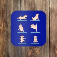 Yoga Poses Dog Yoga Lover Meditating Workout Spiritual Cool Gift Coaster