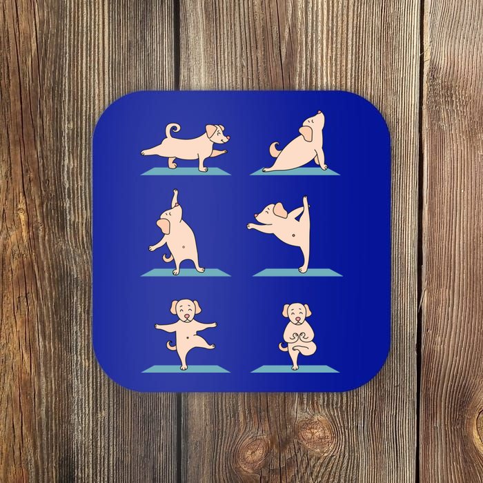 Yoga Poses Dog Yoga Lover Meditating Workout Spiritual Cool Gift Coaster