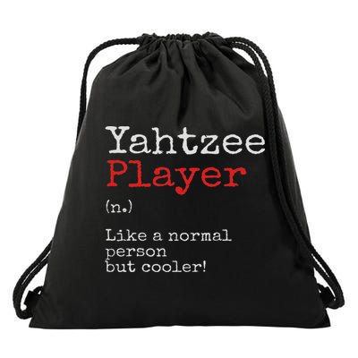 Yahtzee Player Definition Dice Game Game Night Drawstring Bag