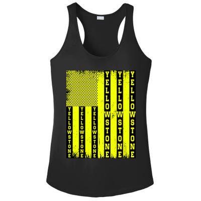 Yellowstone National Park Flag Ladies PosiCharge Competitor Racerback Tank
