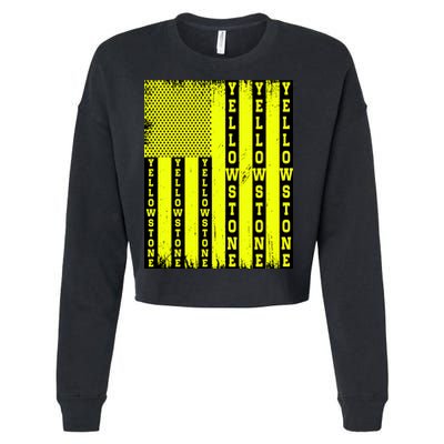 Yellowstone National Park Flag Cropped Pullover Crew