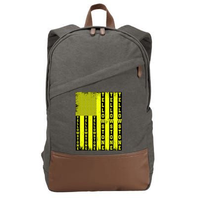 Yellowstone National Park Flag Cotton Canvas Backpack