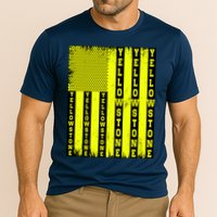 Yellowstone National Park Flag Cooling Performance Crew T-Shirt