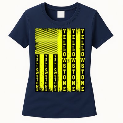 Yellowstone National Park Flag Womens T-Shirt