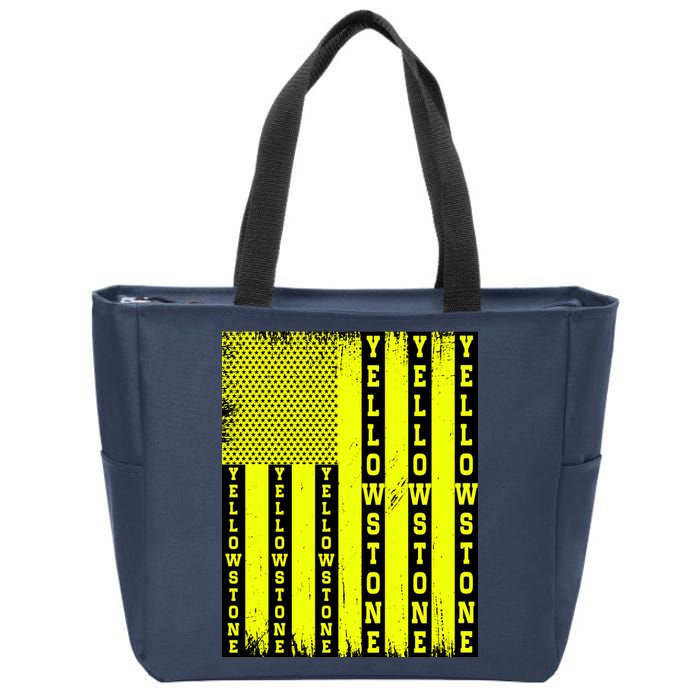 Yellowstone National Park Flag Zip Tote Bag