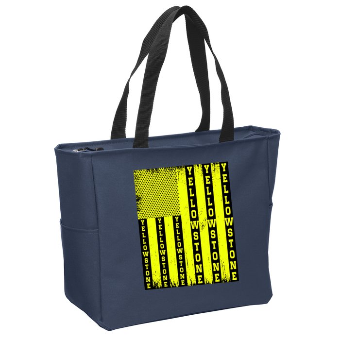 Yellowstone National Park Flag Zip Tote Bag