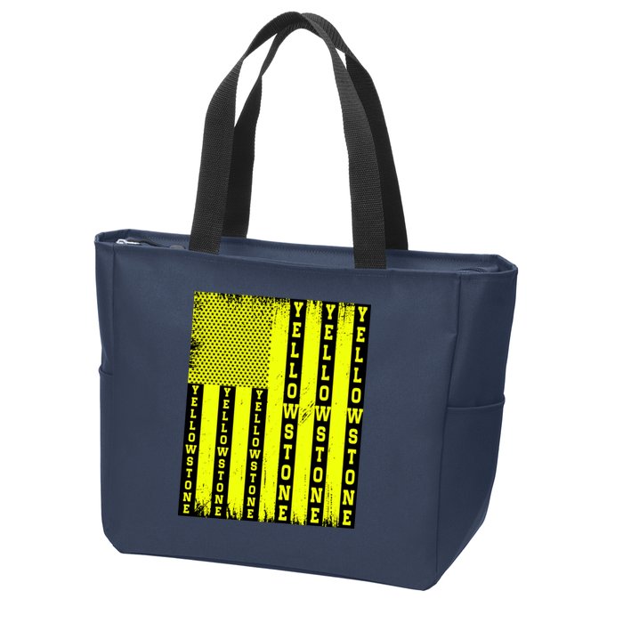 Yellowstone National Park Flag Zip Tote Bag