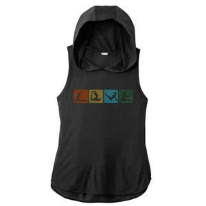 Yoga Poses For Men Women Yoga Lover Retro Meditation Ladies PosiCharge Tri-Blend Wicking Draft Hoodie Tank