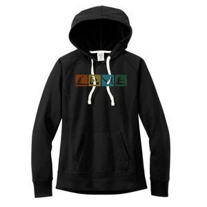 Yoga Poses For Men Women Yoga Lover Retro Meditation Women's Fleece Hoodie