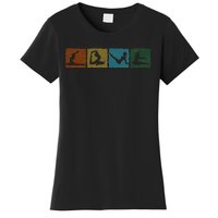 Yoga Poses For Men Women Yoga Lover Retro Meditation Women's T-Shirt