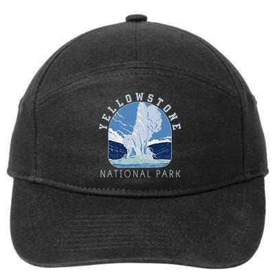 Yellowstone Park Gifts National Park Retro Vintage Old Faithful Gifts  7-Panel Snapback Hat