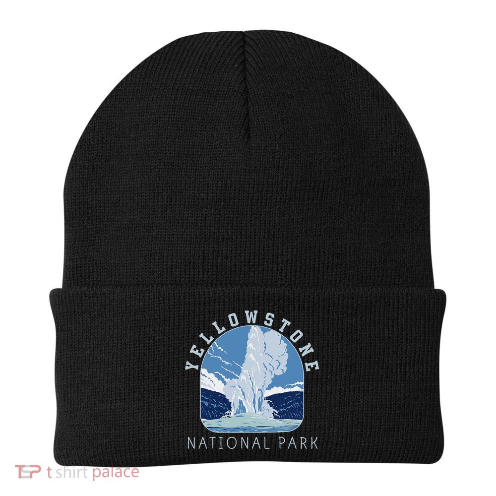 Yellowstone Park Gifts National Park Retro Vintage Old Faithful Gifts  Beanie