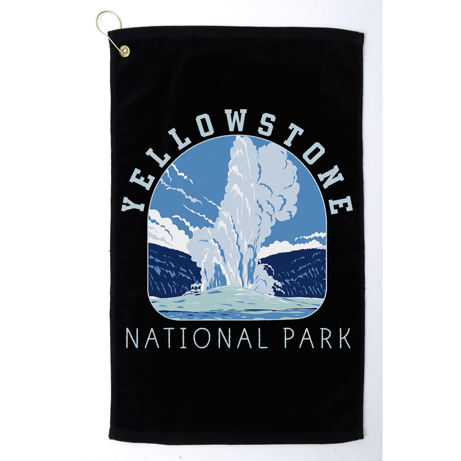 Yellowstone Park Gifts National Park Retro Vintage Old Faithful Gifts  Golf Towel