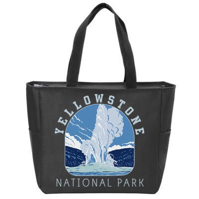Yellowstone Park Gifts National Park Retro Vintage Old Faithful Gifts  Zip Tote Bag