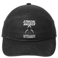 Your Password Is Too Short Ethical Hacker Funny Online 7-Panel Snapback Hat