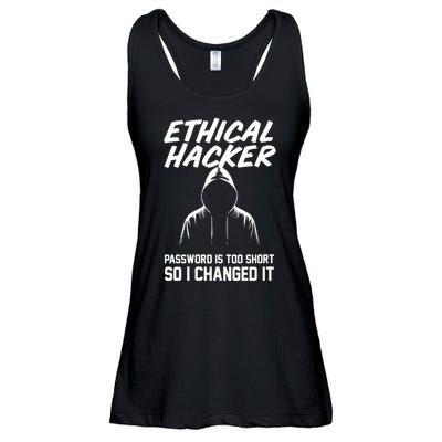 Your Password Is Too Short Ethical Hacker Funny Online Ladies Essential Flowy Tank