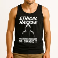 Your Password Is Too Short Ethical Hacker Funny Online Tank Top