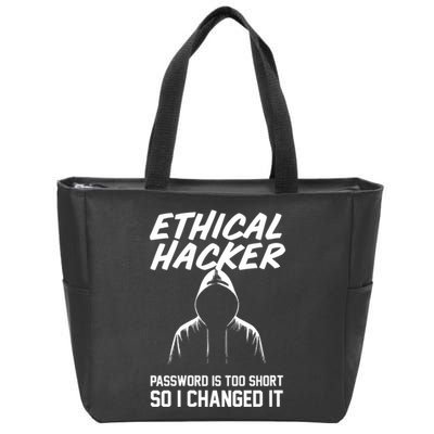 Your Password Is Too Short Ethical Hacker Funny Online Zip Tote Bag