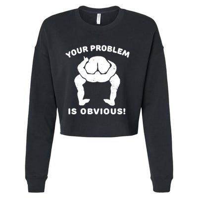 Your Problem Is Obvious Cropped Pullover Crew