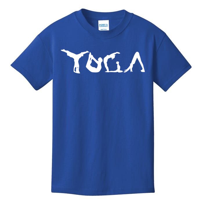 Yoga Pose Make The Word Yoga Gift Yoga Teacher Or Student Gift Kids T-Shirt