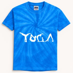 Yoga Pose Make The Word Yoga Gift Yoga Teacher Or Student Gift Kids Tie-Dye T-Shirt