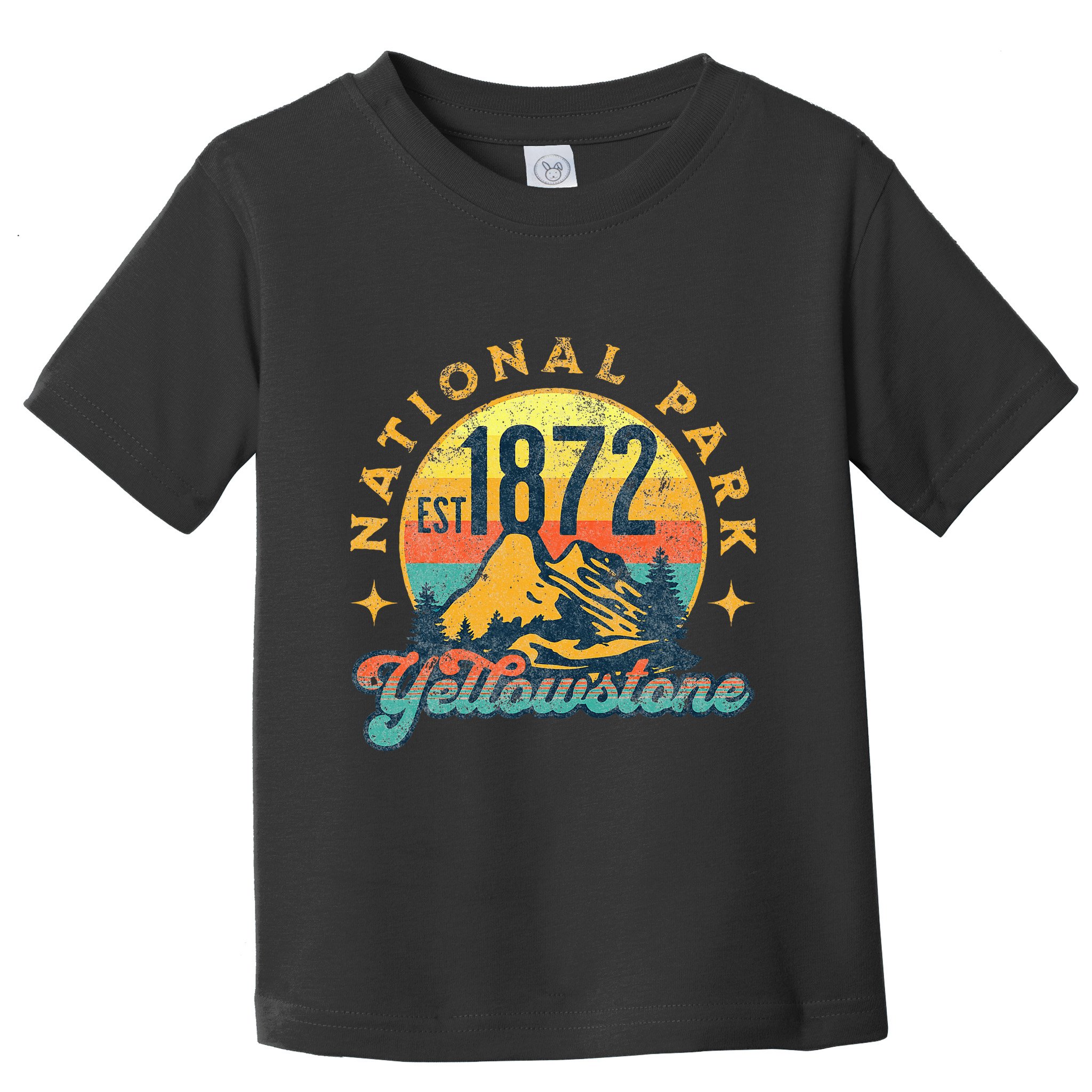 Yellowstone Park Nature Mountains Hiking Outdoors Vintage Toddler T-Shirt