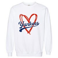 Yankee Personalized Name Retro Vintage Heart Garment-Dyed Sweatshirt